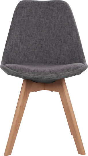 Vegas Dining Room Fabric Chair Grey Fabric 47x56.6x82cm