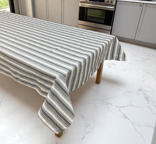 Linea Home Tischtuch Leinen Silber 150x220cm