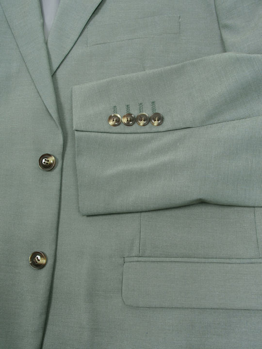 Costum Bărbați cu Croială Normală Verde