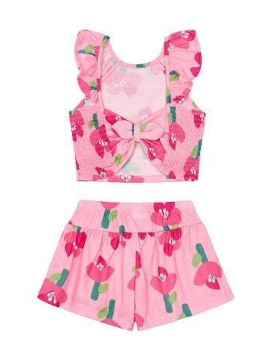 Детски комплект с къси панталони Лятна 2бр Fuchsia Pink
