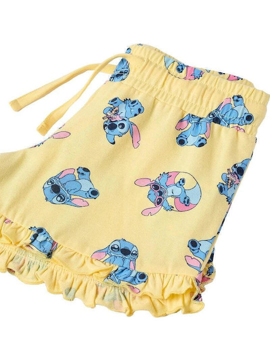 Kinder-Set mit Shorts Sommer 2Stück White, Yellow