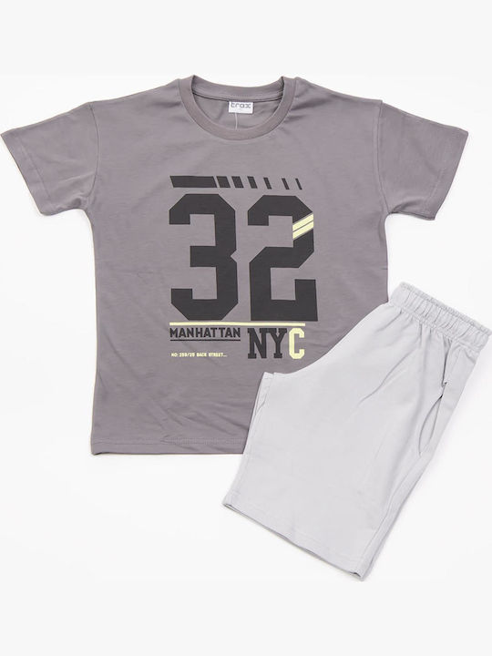 Kids' Set with Shorts Summer 2pcs Anthracite Grey