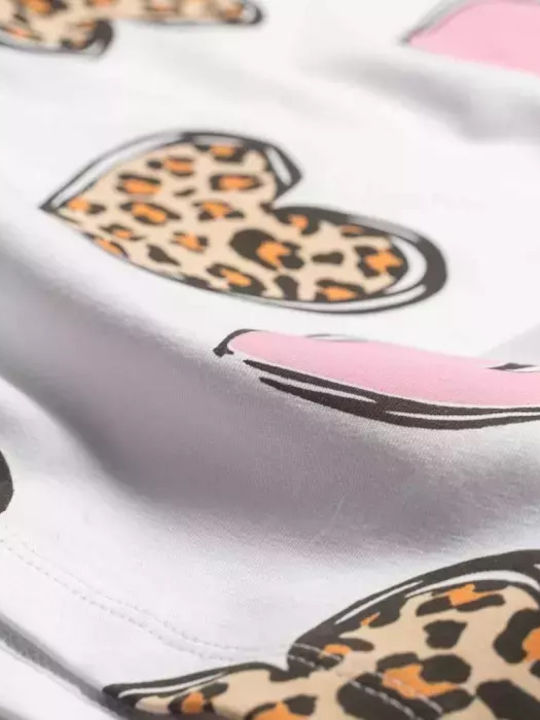 Kinder-Set mit Leggings Sommer 2Stück White Heart