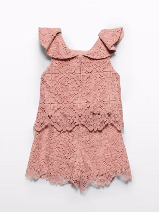 Kids' Set with Shorts Summer 2pcs Salmon