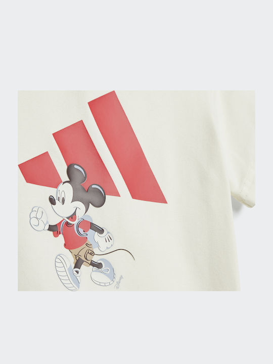 Kids' Set with Shorts Summer 2pcs White Disney Mickey Mouse