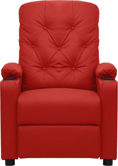 Fotoliu Relax din Piele Ecologică Burgundy 78x93x93.5cm