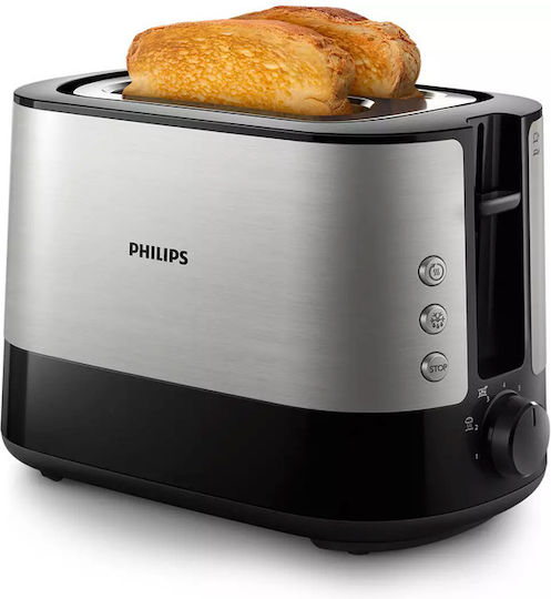 Philips Viva Collection Φρυγανιέρα 2 Θέσεων 1000W Inox