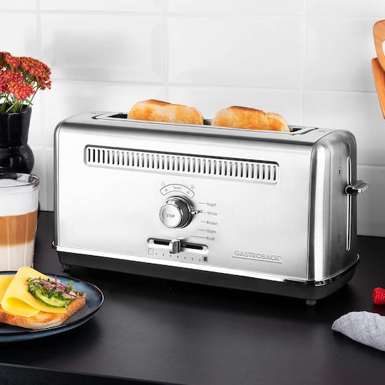 Gastroback Advanced 4S Φρυγανιέρα 2 Θέσεων 1100W Inox