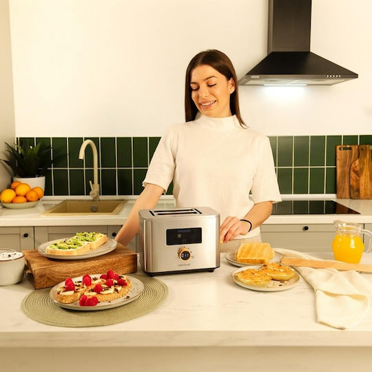 Cecotec Touch&Toast Double Тостер Двуместна 950W Сив