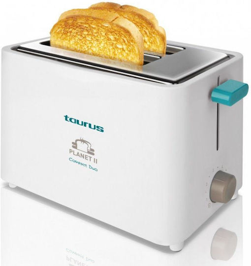 Taurus Planet II Φρυγανιέρα 2 Θέσεων 750W Λευκή