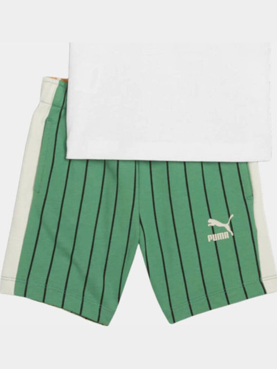 Kinder-Set mit Shorts Sommer 2Stück Weiß Minicats Fanbase Set