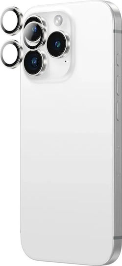 AmazingThing Camera Protection Tempered Glass Silver for the iPhone 16 Pro, iPhone 16 Pro Max