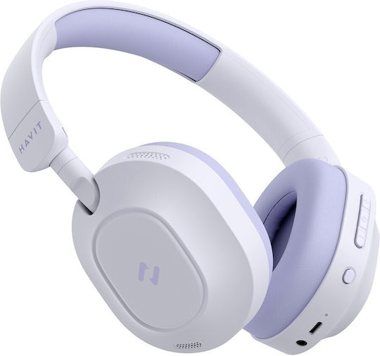 Havit H668BT Ασύρματα / Ενσύρματα Over Ear Ακουστικά και Quick Charge Μωβ