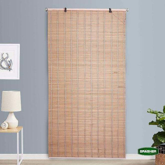 Grasher Shade Blind Bamboo in Brown Color L120xH180cm