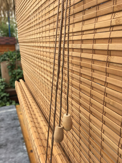 Woodware Στόρι Σκίασης Μπαμπού σε Μπεζ Χρώμα Π80xΥ180εκ.