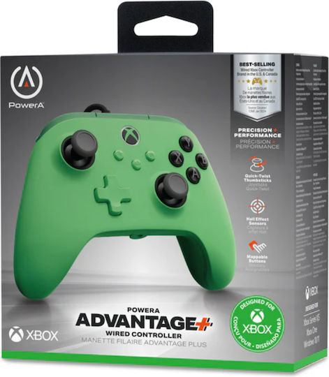 PowerA Advantage Plus Ενσύρματο Gamepad για Xbox Series Green Meadow