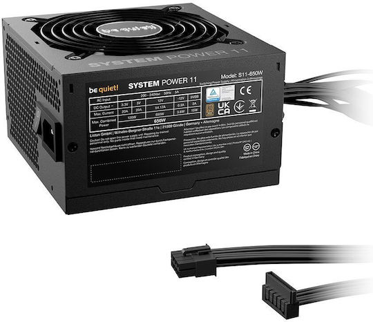 Be Quiet System Power 11 650W Μαύρο Τροφοδοτικό Υπολογιστή Full Wired 80 Plus Bronze
