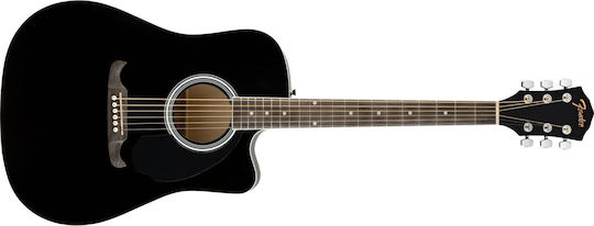 Fender Semi-acustic Chitară Fa-125ce Chitare acustice cu decupaj Negru