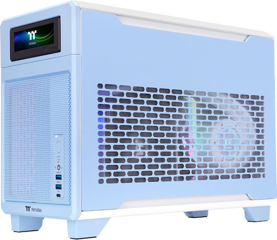 Thermaltake TR100 Мини Кула Компютърна Кутия Хидранджия Синя