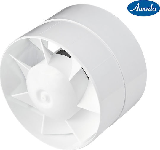 Awenta Επιτοίχιος Εξαεριστήρας Μπάνιου 125mm Λευκός