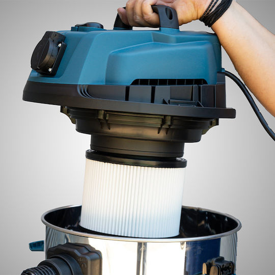 Bormann Pro BVC3410 Vacuum Wet / Dry 1400W with Stainless Bin 30lt