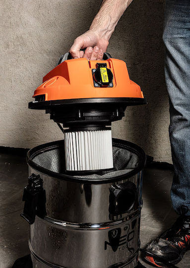 Neo Tools Staubsauger Flüssigkeiten / Feststoffe 1400W mit Kunststoff Behälter 30Es