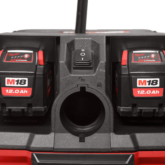 Milwaukee M18 Fuel F2VC23L-0 Акумулаторна Прахосмукачка За Течности / Твърди Без Зарядно и Батерия с Пластмаса Контейнер 23лт