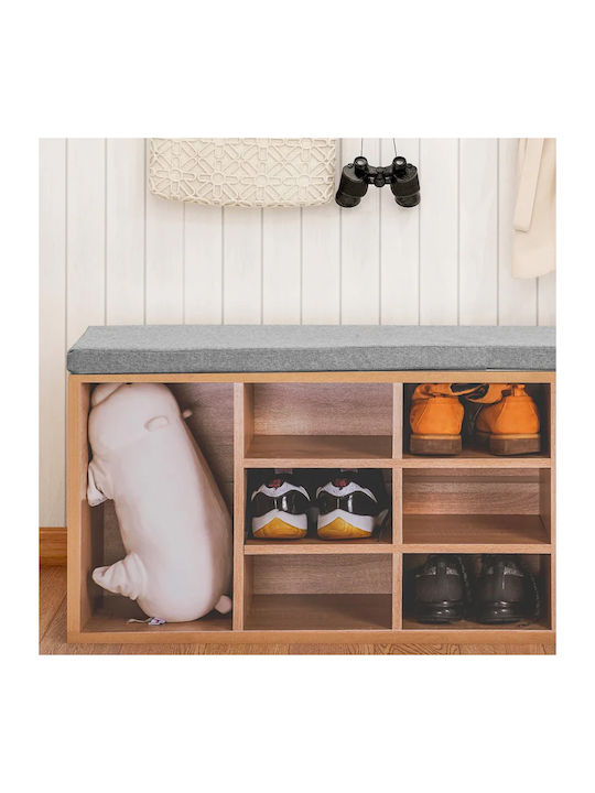 F-V Bench Entry Furniture with Shoe Rack & Bench 105x34x49cm