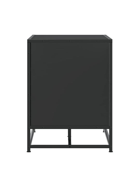 Vidaxl Shoe Bench Black Manufactured Wood Metal Black 849224