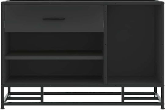 Vidaxl Shoe Bench Black Manufactured Wood Metal Black 849224