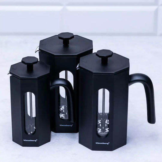 Klausberg Filterkaffeemaschine Handbetrieb Rostfreier Stahl Schwarz 800ml