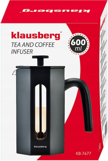 Klausberg Manual Filter Coffee Maker Stainless Steel Black 600ml