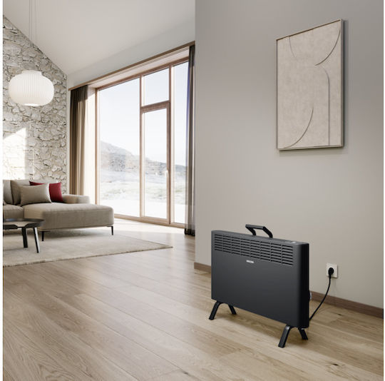 Stiebel Eltron CNS-B 2000 Plus LCD Convector Heater Floor 2000W with Electronic Thermostat 73.8x52.4cm Black