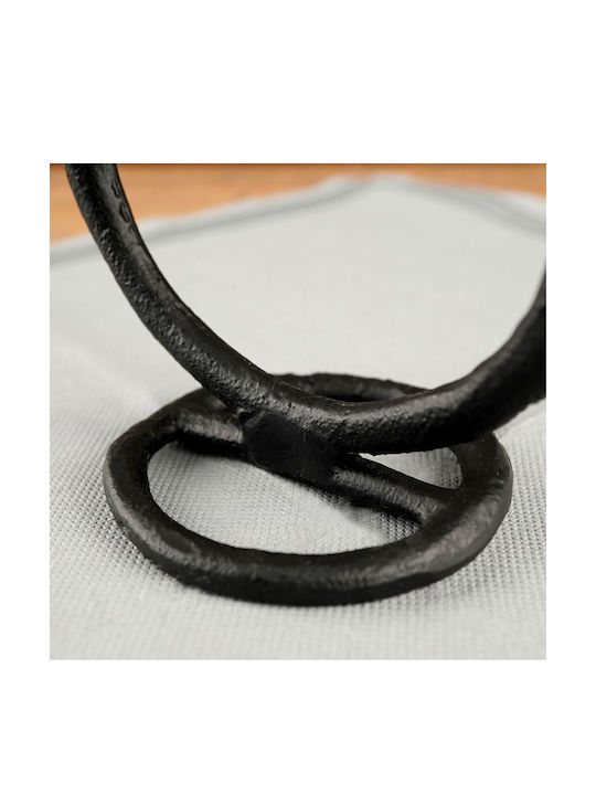 H&S Collection Candle Holder Metal in Black Color 10x10x24cm 1pcs
