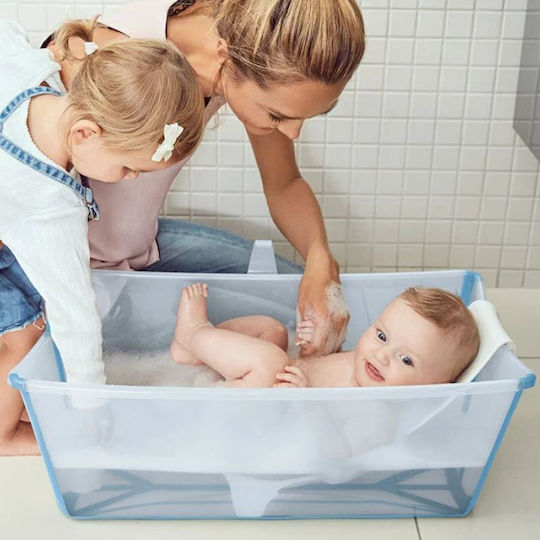 Stokke Cadă pliabilă pentru bebeluși Flexi Bath cu termometru Albastru