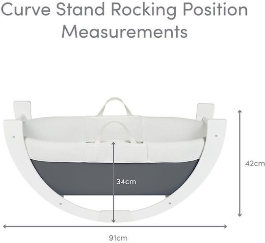 Shnuggle Plastic Moses Basket Dreami Moses with Stand Beige