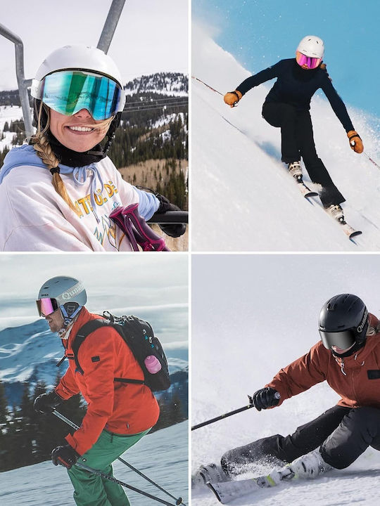 Qunature Ski- & Snowboardbrille Erwachsene Weiß mit Linse in Mehrfarbig Farbe