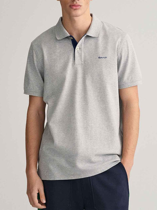 Contrast Polo T-shirt Γκρι