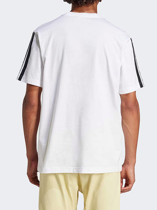 Essentials 3-stripes Αθλητικό T-shirt Λευκό