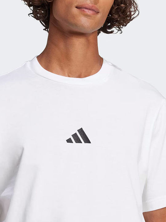 Essentials 3-stripes Αθλητικό T-shirt Λευκό