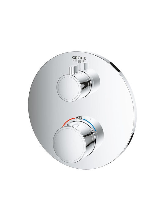 Grohe Комплект смесител и захранване за вграждане за душ кабина Сребрист