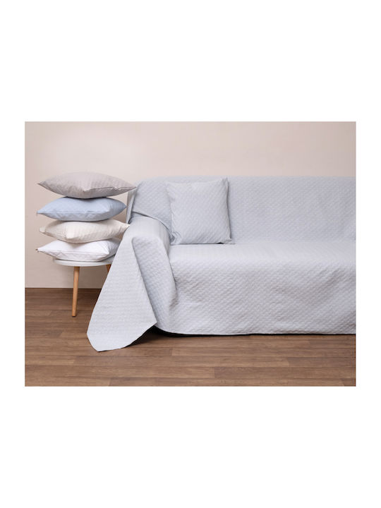 Viopros Delos Armchair Throw Jacquard 170x180cm White