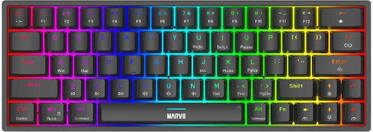 Marvo KG955 Shogo 63 Gaming Mechanical Keyboard 60% with Custom switches and RGB lighting (English US)