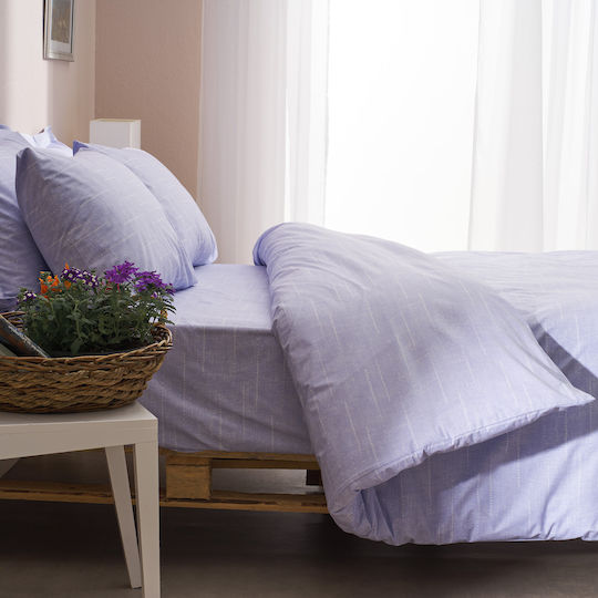 Charalambidis Textiles Sheet Sets Queen 240x260cm. Salonica Lilac 4pcs