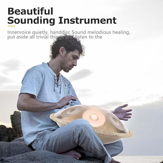 Instrument De Percuție Handpan 10 Note 22 Inch Tobe Manuale Re D Minor 440 Hz Bețe Suport Geantă De Transport Și Depozitare Performer