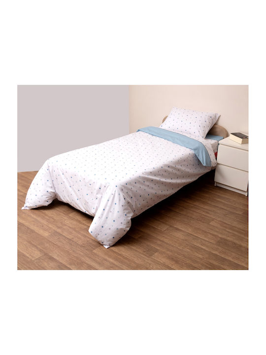 Viopros Duvet Cover Set Cotton Single with Pillowcase 160x240 Ciell
