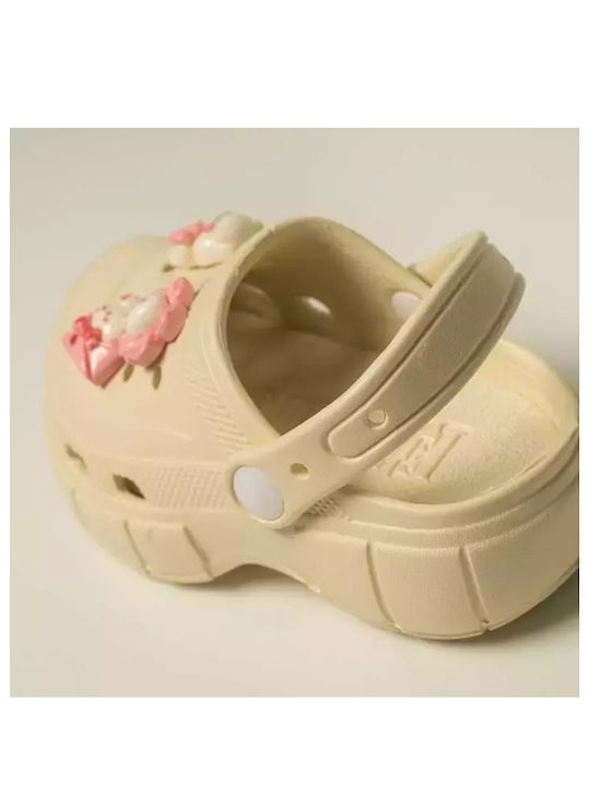Children's Beach Clogs Beige