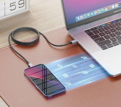 Orico Braided USB-A la Cablu Lightning 12W Negru 1m (GQA12-10-BK-BP)