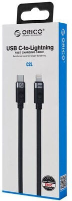 Orico Geflochten USB-C zu Lightning Kabel 29W Schwarz 1m (C2L-10-BK-BP)