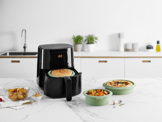 Lekue Кръгла Силиконова Форма 20cm Зелена За Air Fryer
